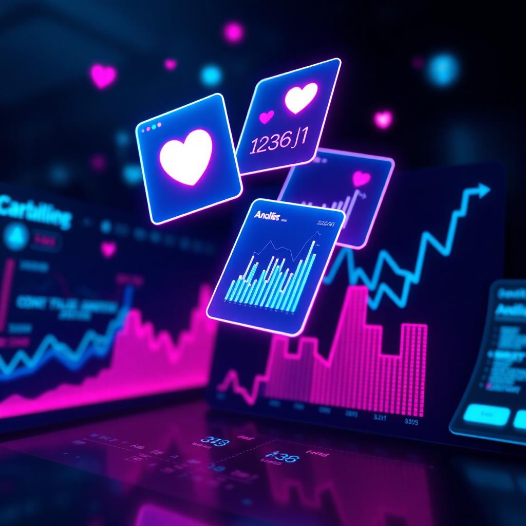 Painéis de mídia social e analytics com métricas de campanha